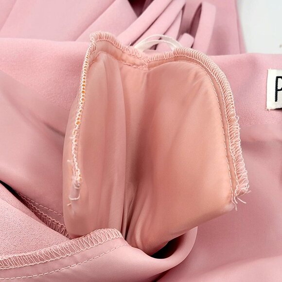 VTG 90S Y2K Pretty Woman Light Pink Button-Front Short Sleeve Midi Dress - Picture 13 of 16